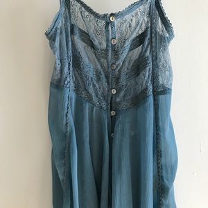 Kimchi Blue Intimates Flowy Blue Top - Small